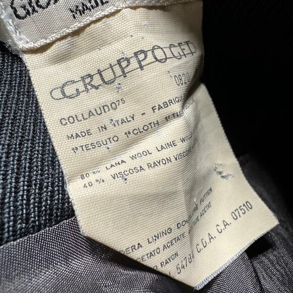 Giorgio Armani Vintage Collaudo Wool Blend Wrap Around Skirt Black Size 10 EUC - Picture 6 of 10